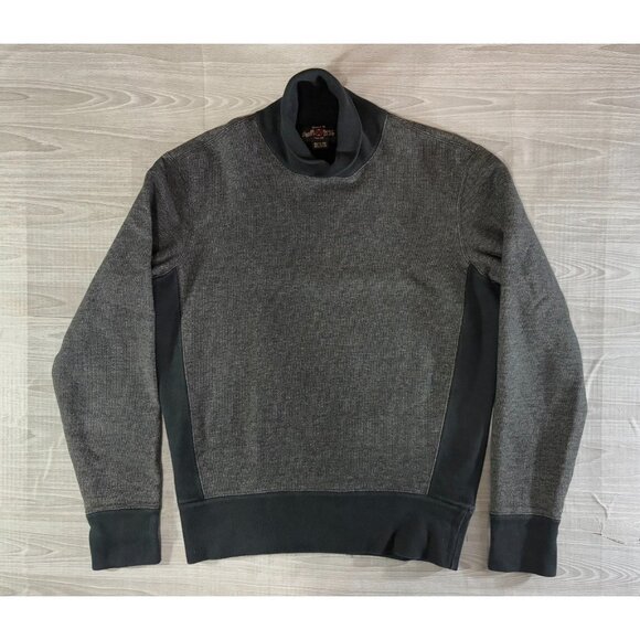 Double RL RRL Ralph Lauren shawl neck Sweater sz S color Two Tone grey Vintage